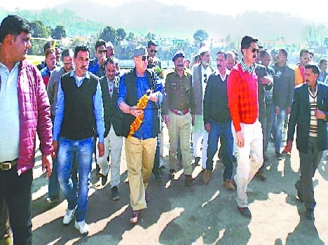 Ranjeet Rawat welcome in Bageshwar